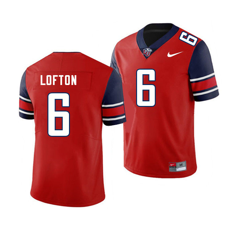 Men-Youth #6 Jaivian Lofton Liberty Flames 2023 College Football Jerseys Stitched-Red